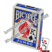 bicycle jumbo face blue single deck