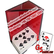 Discard holder hidden camera read the luminous ink barcode poker