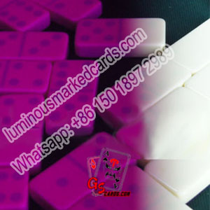 marked Domino 28 brick with juiced ink