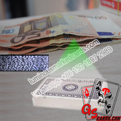 Spy poker camera chip inside cash